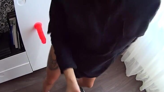 Loud Slut Sucks Cock With Moans And Rides Dildo Deep!