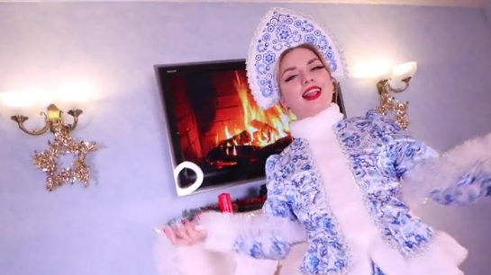 Hot Russian Snow Maiden Fucks Santa Claus Hard!