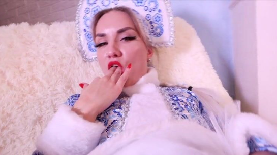 Hot Russian Snow Maiden Fucks Santa Claus Hard!