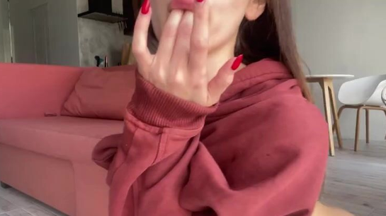 Skinny College Girl Fingers Her Tight Pussy Then Rides A Big Dildo!