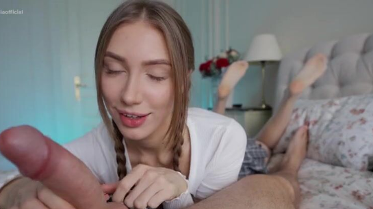 Cute College Girl In Skirt And Stockings Gets Fucked Hard By Her Boyfriend!