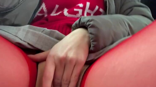 Horny Blonde Masturbates In Car Without Taking Off Her Jacket!