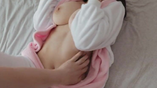 Romantic Home Sex Ending With Cum All Over Her Tits