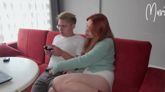 While He Plays Video Games His Russian GF Craves Cock