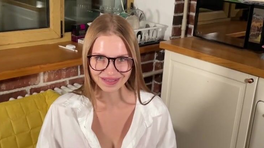 Young Russian Teacher Fucked Student & Took Cum On Glasses!
