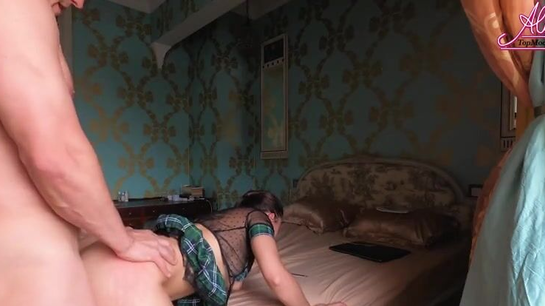 She Didn't Notice Me Jerking Off Naked Behind Her...