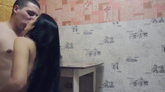 He Fucked Young Slut Hard On The Kitchen Table!