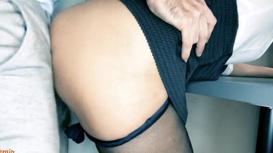 Cheating Secretary Takes Boss's Big Cock At Work!