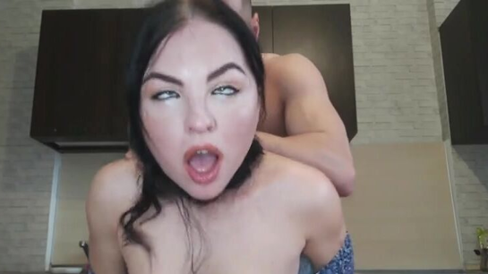 She Was Cleaning The House When He Fucked Her Ass Hard!