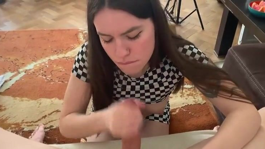Hot Wife Sucks Cock Beautifully And Takes Cum In Her Mouth!