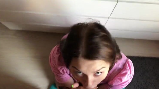 Young Beauty Moans Sweetly And Swallows His Load After Sucking!