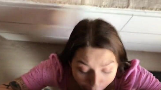 Young Beauty Moans Sweetly And Swallows His Load After Sucking!