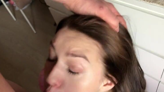Young Beauty Moans Sweetly And Swallows His Load After Sucking!