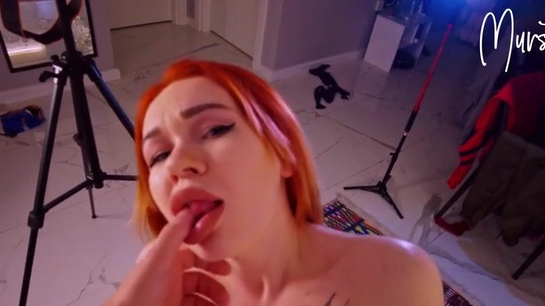 Stepmom Craved My Tongue On Her Pussy While I Cut Mango!