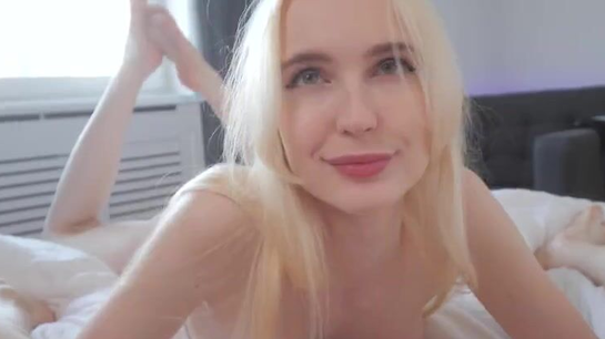Creampied Russian Blonde's Tight Pussy After Morning Sex!