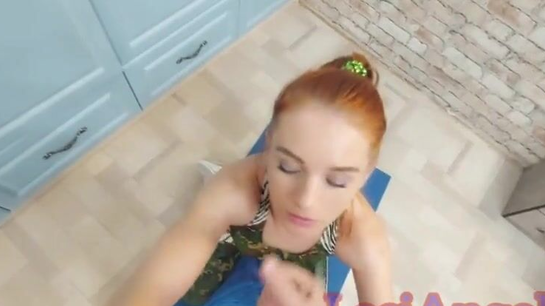 Fit Russian Gym Slut Sucked Trainer And Took Facial Cum!