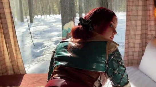 Triss Merigold Sucks Cock Deep And Takes Cum On Her Perfect Ass!