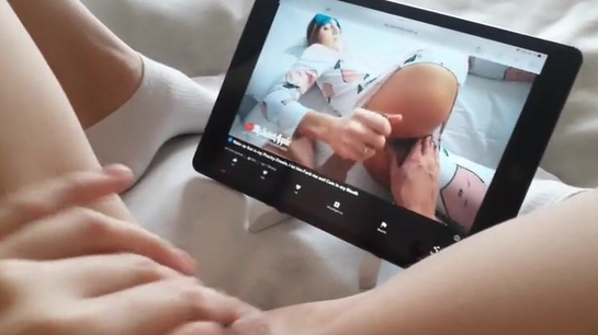 Fingering My Wet Pussy While Watching Porn Till I Squirt!