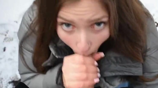 My Friend Sucked My Dick In Freezing Cold And Took A Facial!