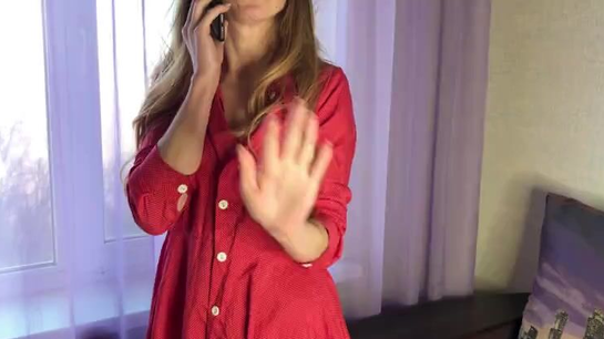 Wife Talks To Husband On Phone While Lover Fucks Her!