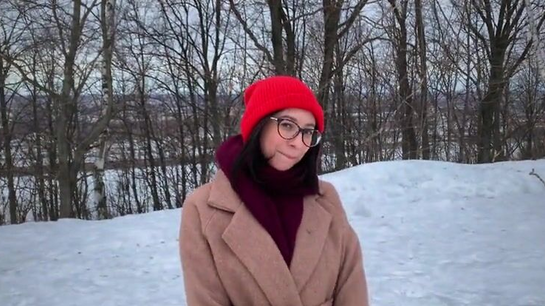Cute Russian Girl Sucks Cock Outdoors And Swallows!