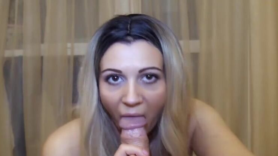Real Russian Wife Sucks Husband's Thick Cock On Camera!