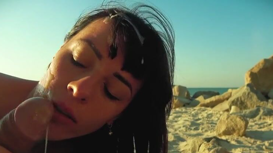 Slutty Natalie Takes Multiple Cumshots All Over Her Face!