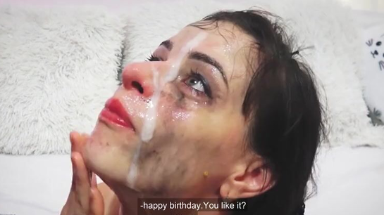 Slutty Natalie Takes Multiple Cumshots All Over Her Face!