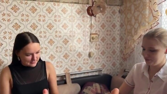Experienced Russian Slut Teaches Brunette How To Suck Cock Right!