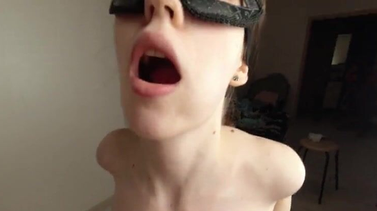 Tall Slut Deepthroats My Cock On The Windowsill...
