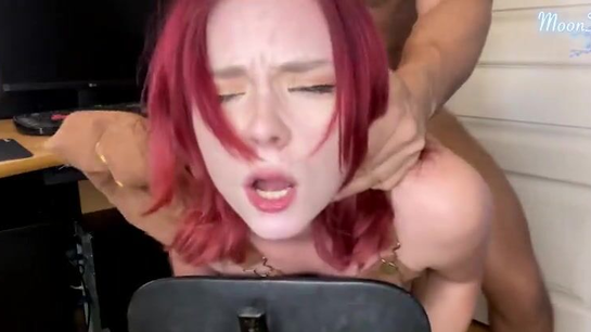 Redhead In Cute Pajamas Gets Pounded Doggy!