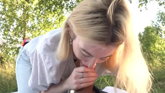 Outdoor Sex With Russian Girl - Cum All Over Her Tits!