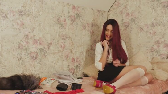 Horny Redhead Student Fingering Her Tight Pussy!