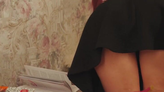 Horny Redhead Student Fingering Her Tight Pussy!