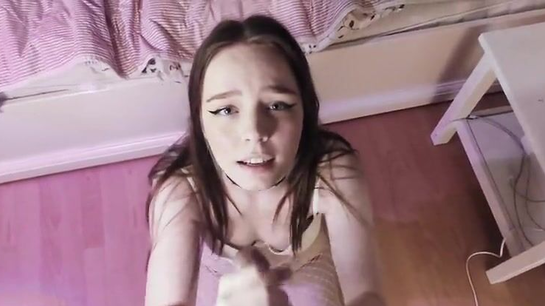 Cute Girl Giving Head Then Moaning In Doggy Style!