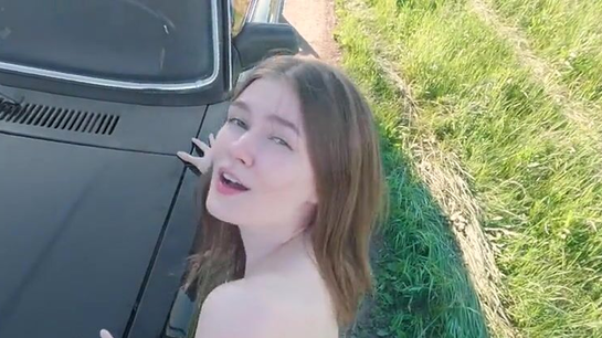 Maybe We Fuck Right Here? Russian Girl Rode My Cock On The River!