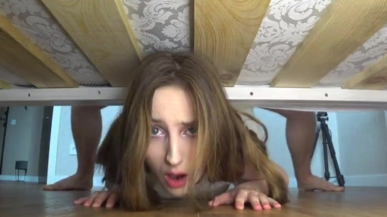 Stepsister Got Stuck Under Her Bed... I Fucked Her Brains Out!