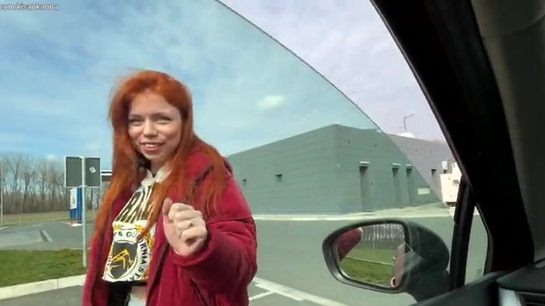 Paid The Driver With My Wet Pussy For The Ride!