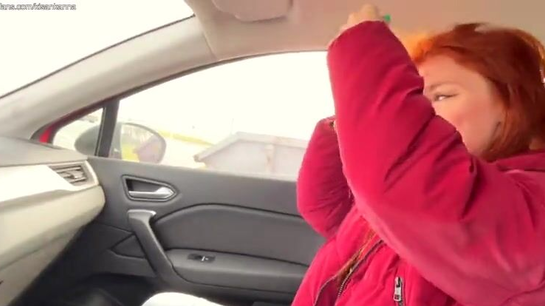 Paid The Driver With My Wet Pussy For The Ride!