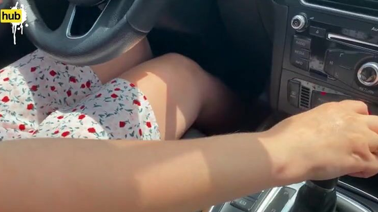 Taught my young stepmom to drive... she thanked me with her pussy!
