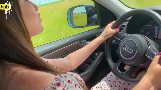 Taught my young stepmom to drive... she thanked me with her pussy!
