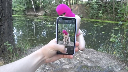 Outdoor photoshoot with her turned into raw passionate fucking!