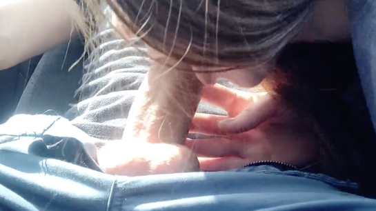 Car Blowjob Turned Into Hard Pussy Fucking With Moans!