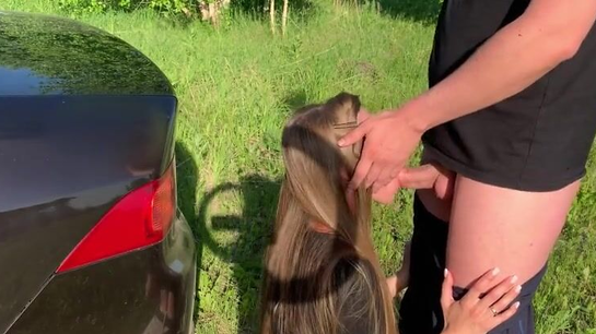 Fucked Her Outdoors And Filled Her Panties With Cum!