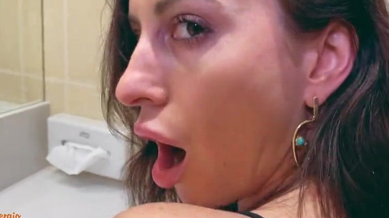 Drunk Party Slut Begged A Stranger To Fuck Her In The Toilet!