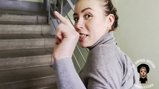 She Loves Spreading Her Legs For Public Stairwell Sex!