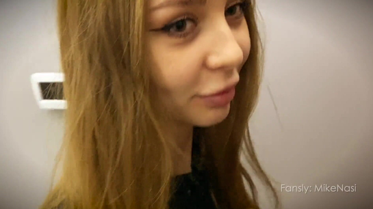 Russian Babe Sucked Stranger's Dick For His Help!