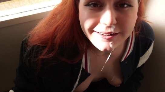 Sloppy Blowjob In The Stairwell After Smoking...